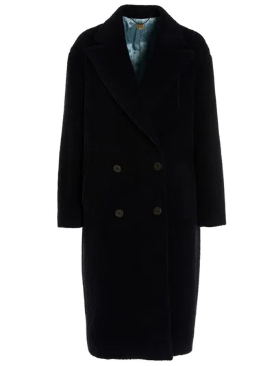 MAURIZIO MIRI DOUBLE-BREASTED MAXI COAT WITH BUTTON CLOSURE