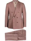 Maurizio Miri Double-breasted Peak-lapel Suit In Pink