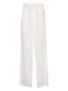 Maurizio Miri Elasticated Embroidered Trousers In White