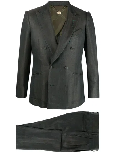 Maurizio Miri Sam Double-breasted Suit In Green