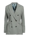 Maurizio Miri Woman Blazer Sage Green Size 8 Viscose In Sage Green
