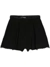 Maurizio Mykonos Corded-lace Silk Blend Shorts In Black