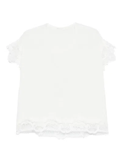 Maurizio Mykonos Corded Lace-trim Blouse In White