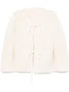 Maurizio Mykonos Floral Lace-appliqué Cardigan In Neutrals