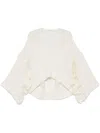 Maurizio Mykonos Floral Lace-appliqué Sweater In Neutrals