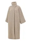 Maurizio Mykonos High-neck Oversized Coat In Brown