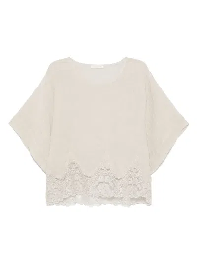 Maurizio Mykonos Lace-detail Blouse