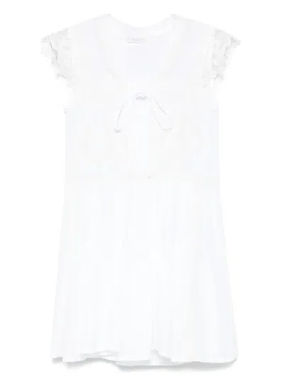 Maurizio Mykonos Lace-detail Mini Dress In White