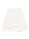 Maurizio Mykonos Lace-detailed Sweater In Neutrals