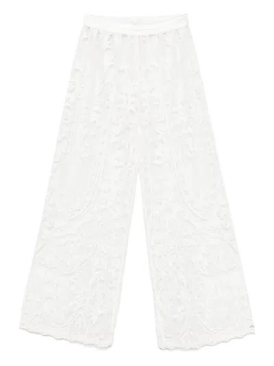 Maurizio Mykonos Lace Trousers In White