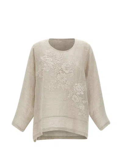 Maurizio Mykonos Lace-embroidered Blouse In Multi