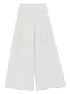 Maurizio Mykonos Lurex-detail Palazzo Pants In Grey