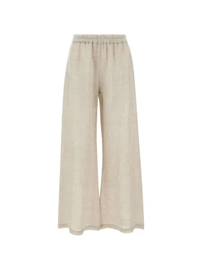 Maurizio Mykonos Linen Trousers In Neutral