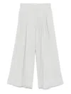 Maurizio Mykonos Lurex-detail Palazzo Pants In Grey