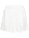Maurizio Mykonos Semi-sheer Silk Shorts In White