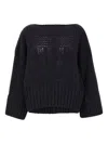 Maurizio Mykonos Textured Boat-neck Sweater In Black
