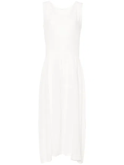 Maurizio Mykonos Tiered Silk Maxi Dress In White