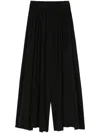 Maurizio Mykonos Wide-leg Silk Trousers In Black
