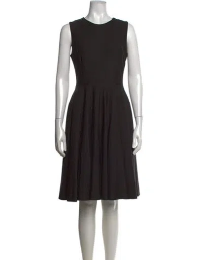 Pre-owned Maurizio Pecoraro Crew Neck Knee-length Dress In Black