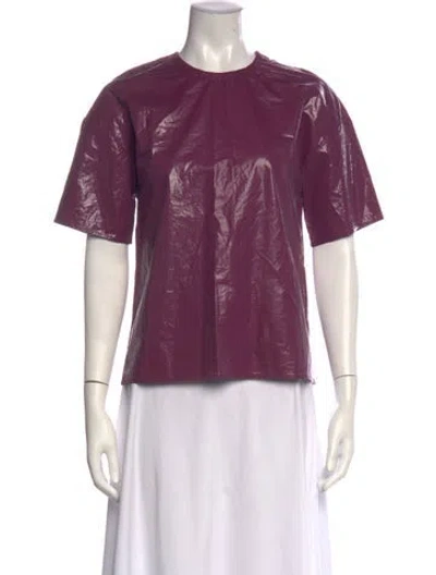 Pre-owned Maurizio Pecoraro Crew Neck Short Sleeve Top W/ Tags In Purple