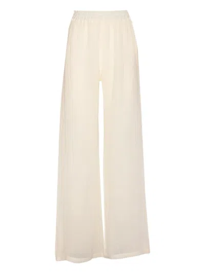 Maurizio Pecoraro Elasticcated-waist Wide-leg Trousers In Neutral