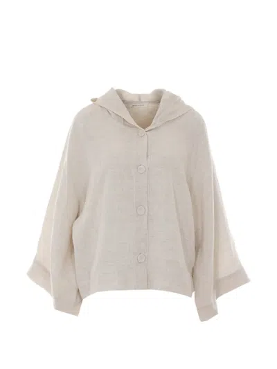 Maurizio Pecoraro Floral-embroidery Asymmetric Jacket In Neutral