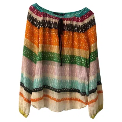 Pre-owned Maurizio Pecoraro Multicolour Cotton Top In Brown
