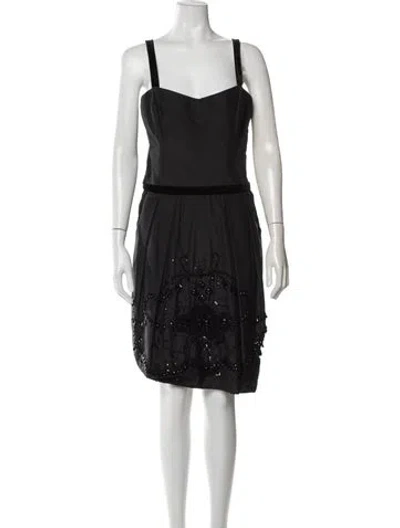 Pre-owned Maurizio Pecoraro Silk Mini Dress In Black