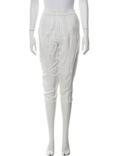Pre-owned Maurizio Pecoraro Straight Leg Pants In White