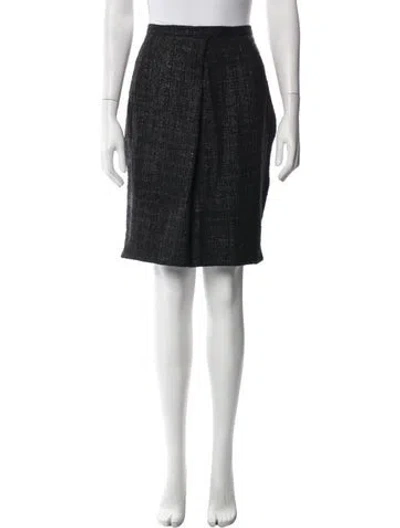 Pre-owned Maurizio Pecoraro Tweed Pattern Mini Skirt In Blue