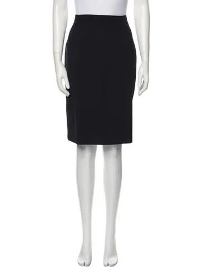 Pre-owned Maurizio Pecoraro Virgin Wool Knee-length Skirt In Black