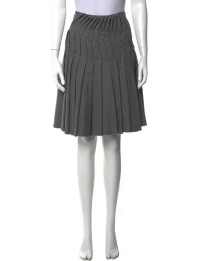 Pre-owned Maurizio Pecoraro Virgin Wool Knee-length Skirt In Grey