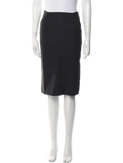 Pre-owned Maurizio Pecoraro Wool Knee-length Skirt In Gray