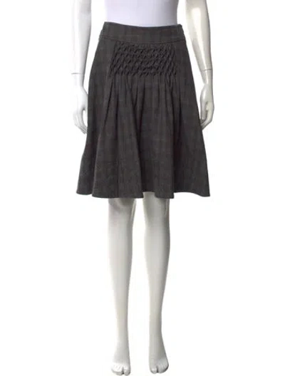 Pre-owned Maurizio Pecoraro Wool Midi Length Skirt In Gray