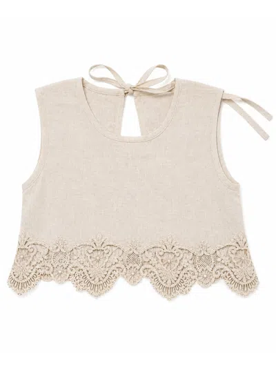 Maurizio Top With Lace In Neutral