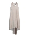 Maurizio Woman Mini Dress Beige Size M Linen In Beige