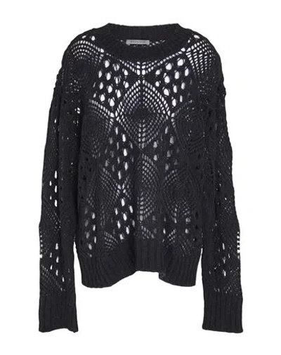 Maurizio Woman Sweater Black Size M Baby Alpaca Wool, Polyamide, Virgin Wool