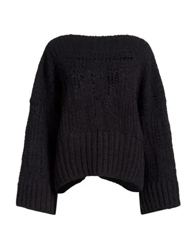 Maurizio Woman Sweater Black Size M Baby Alpaca Wool, Polyamide, Wool