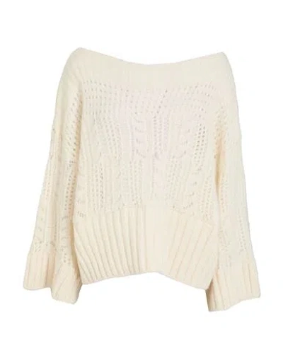 Maurizio Woman Sweater Cream Size S Baby Alpaca Wool, Polyamide, Wool In White