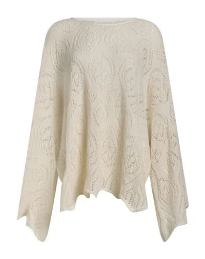 Maurizio Woman Sweater Ivory Size S Baby Alpaca Wool, Polyamide, Virgin Wool In White