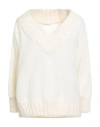 Maurizio Woman Sweater Off White Size S Wool, Polyester, Polyamide In Neutral