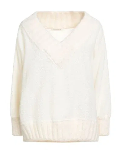 Maurizio Woman Sweater Off White Size S Wool, Polyester, Polyamide