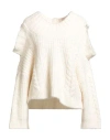 Maurizio Woman Sweater White Size S Alpaca Wool, Wool, Polyamide, Rayon In White