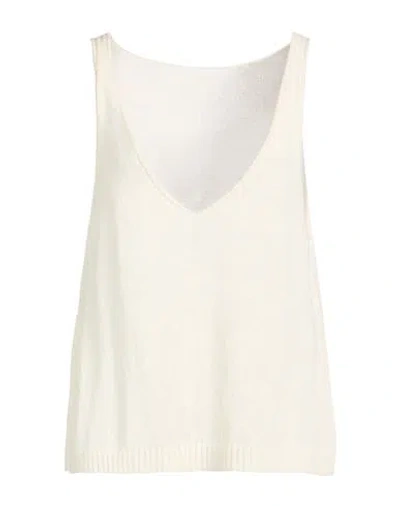 Maurizio Woman Top Off White Size S Baby Alpaca Wool, Polyamide, Wool