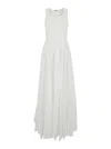 Mauro Grifoni Abito Lungo In Cotone In White