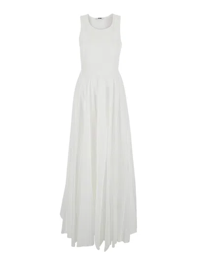 Mauro Grifoni Abito Lungo In Cotone In White
