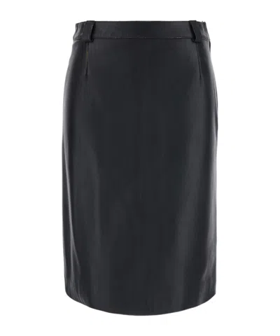 Mauro Grifoni Belted Skirt In Black