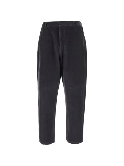 Mauro Grifoni Corduroy-textured Trousers In Black