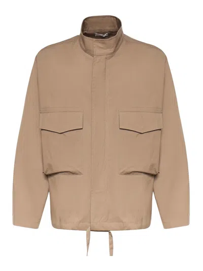 Mauro Grifoni Cotton Blend Jacket In Brown
