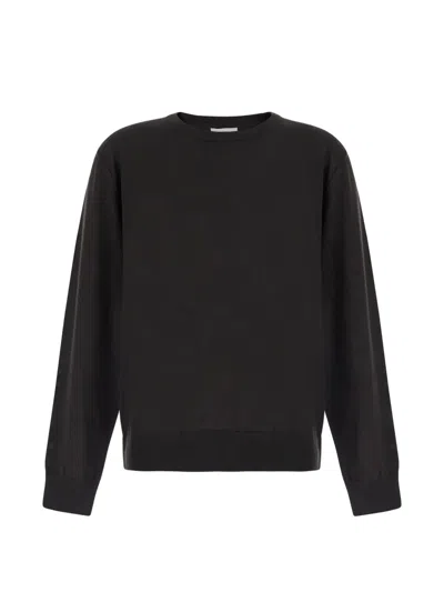 Mauro Grifoni Crew-neck Ribbed-trim Sweater In Brown